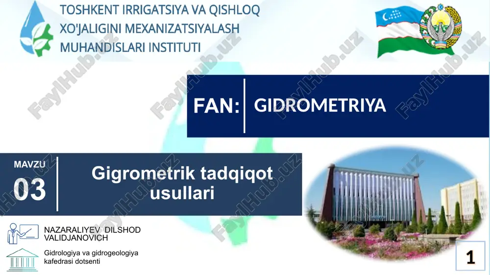 gigrometriktadqiqotusullari — PPTX