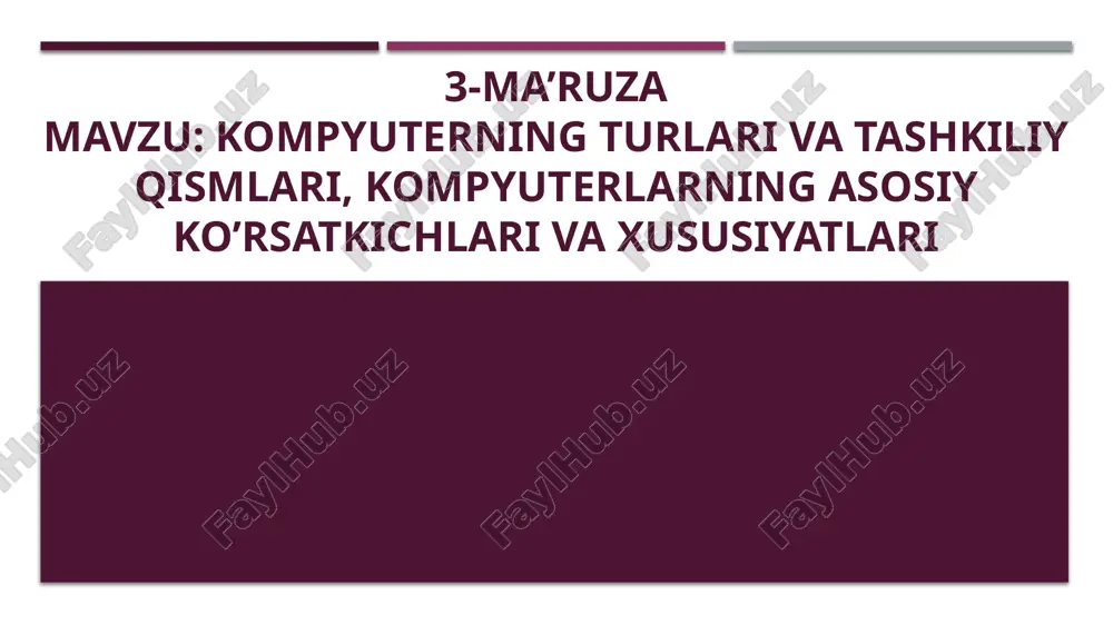 kompyuter arxitekturasi — PPTX