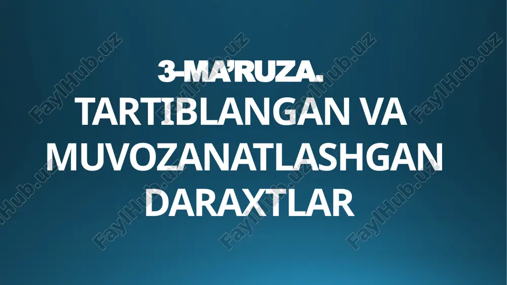 avl daraxt — PPTX