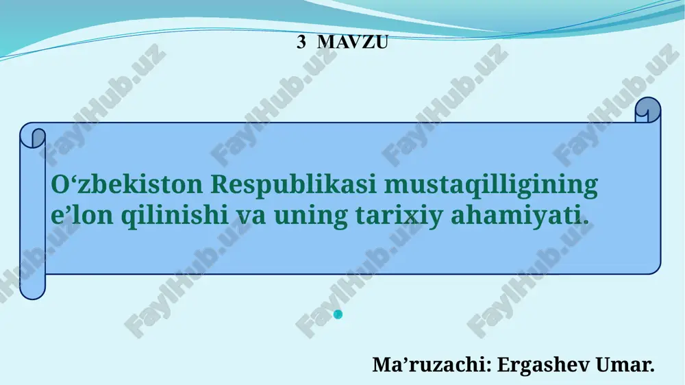 o‘zbekiston respublikasining mustaqilligi — PPTX