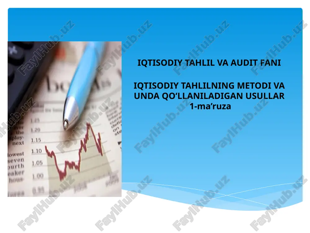 iqtisodiy tahlilva audit fani — PPT