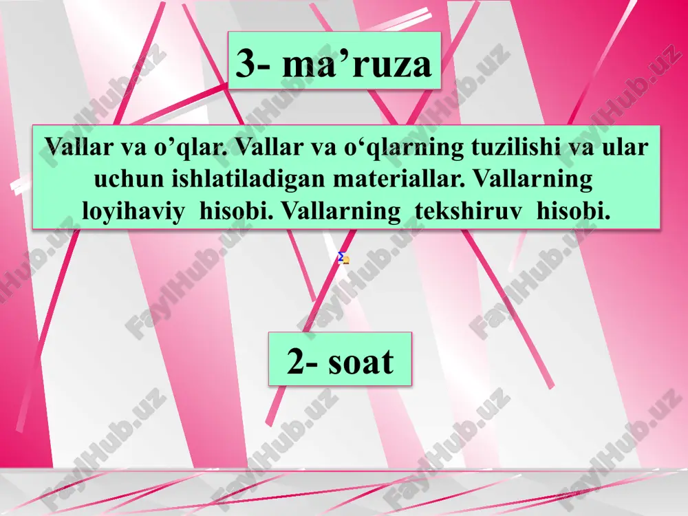 vallar va o‘qlarni tushunish — PPTX