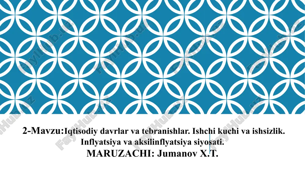 iqtisodiy davrlar va tebranishlar — PPTX