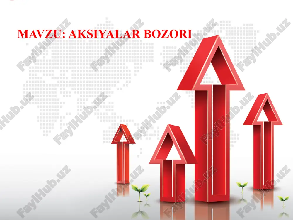 aksiyalar bozori — PPTX