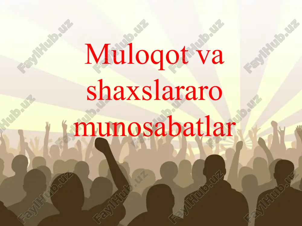 shaxs va altruizm — PPT