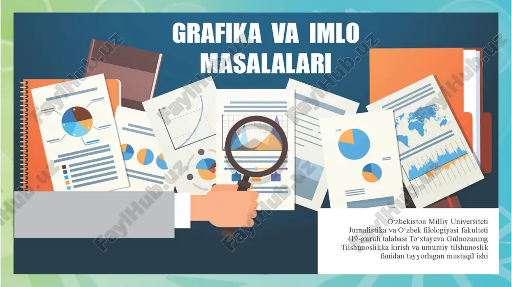 grafika va imlo masalalari — PPTX