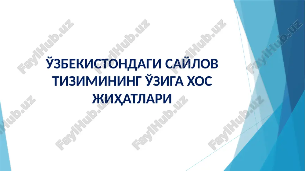 o'zbekistondagi saylov tizimining o'ziga xos jihatlari — PPTX