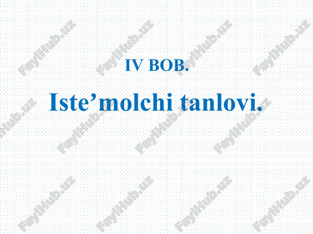 kimoshdi savdosi — PPT