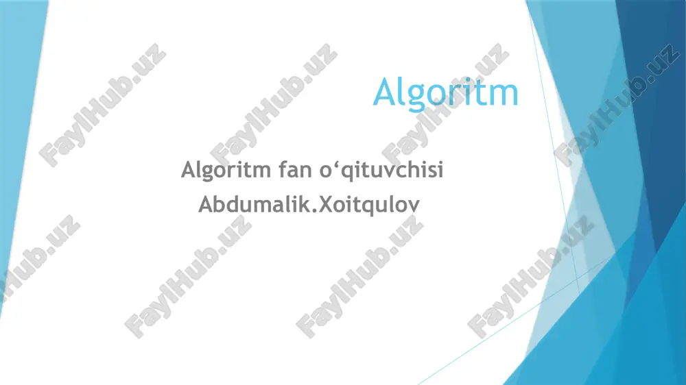 algoritm — PPTX