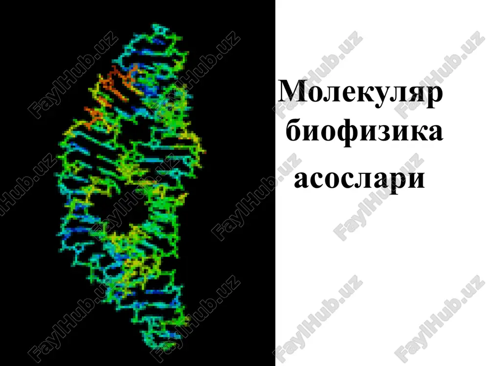 molekulyar biofizika asoslari — PPTX