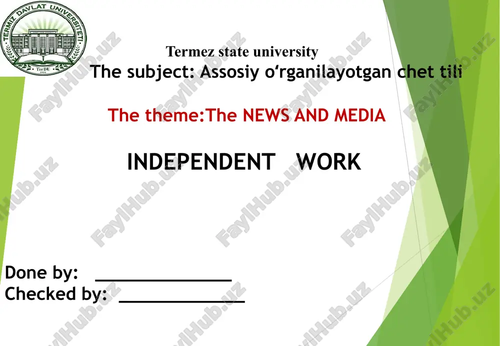 the news and media — PPTX