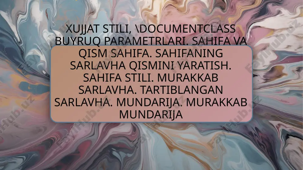 latex buyruqlari — PPTX