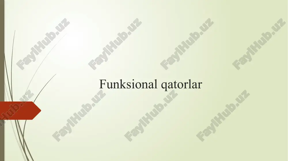 funktsional qatorlar — PPTX