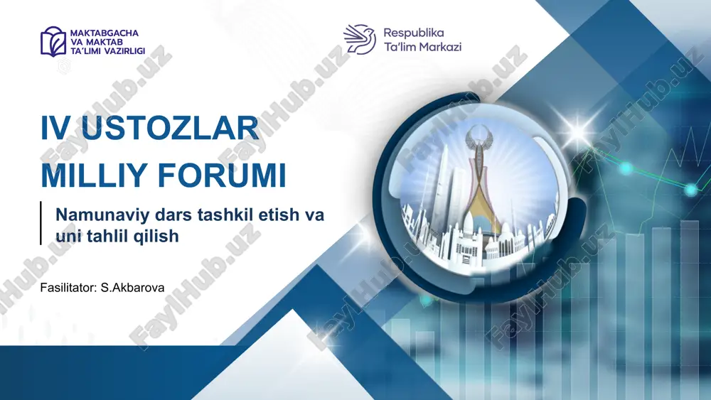 namunaviy dars tashkil etish va uni tahlil qilish — PPTX