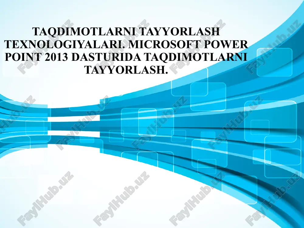 microsoft power point 2013 — PPTX