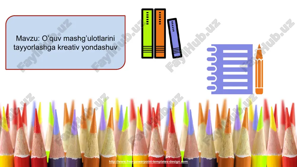 o’quv mashg’ulotlarini tayyorlashda kreativiyon — PPTX