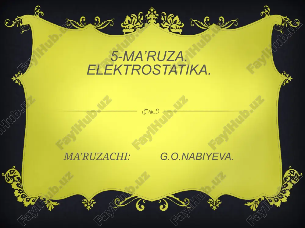 elektrostatika — PPTX