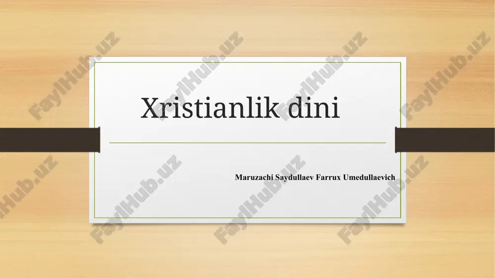 xristianlik — PPTX