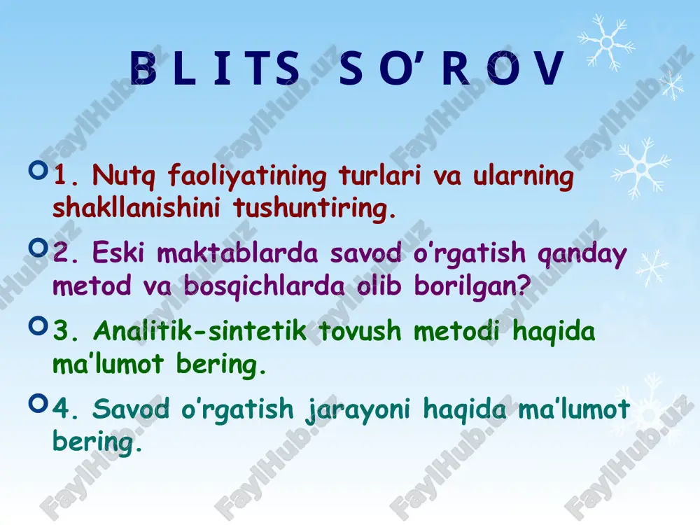 ta'lim metodlari va tarbiya — PPT