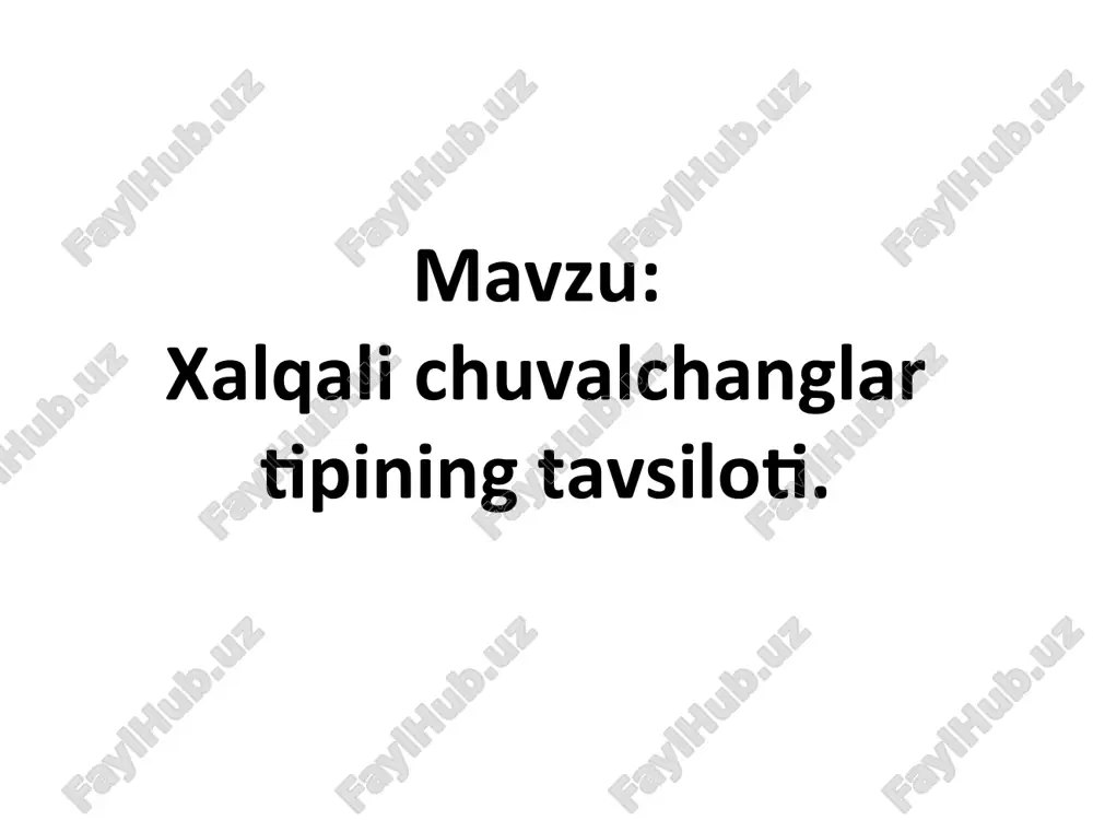 halqali chuvalchanglar — PPT