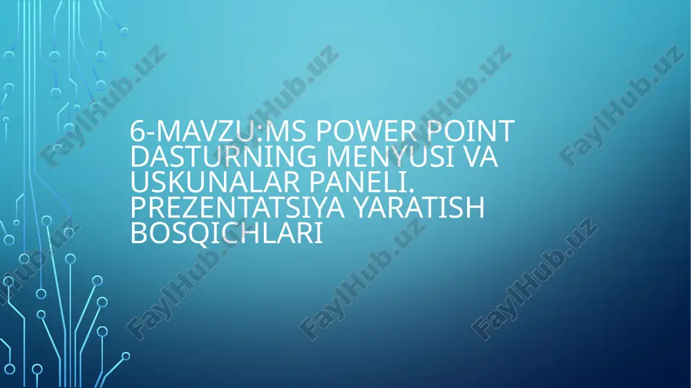 ms power point presentation animatsiyasi — PPTX