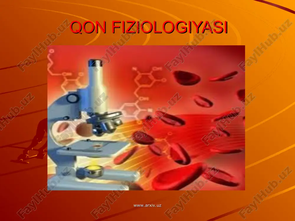 qon fiziyologiyasi — PPT