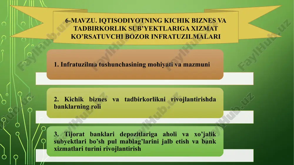 infratuzilma tushunchasi — PPTX