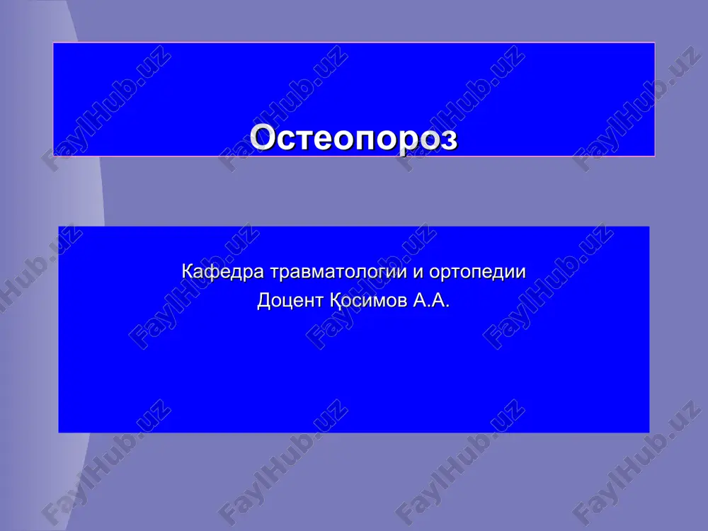 osteoporoz — PPT