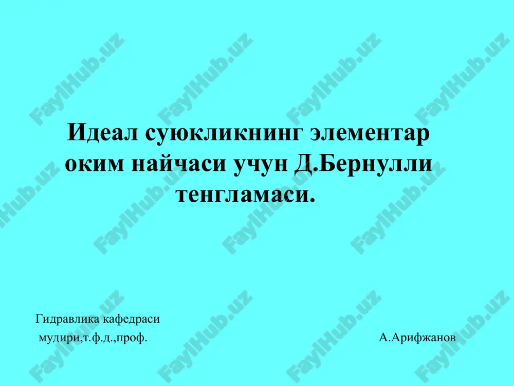 gidravlika — PPT