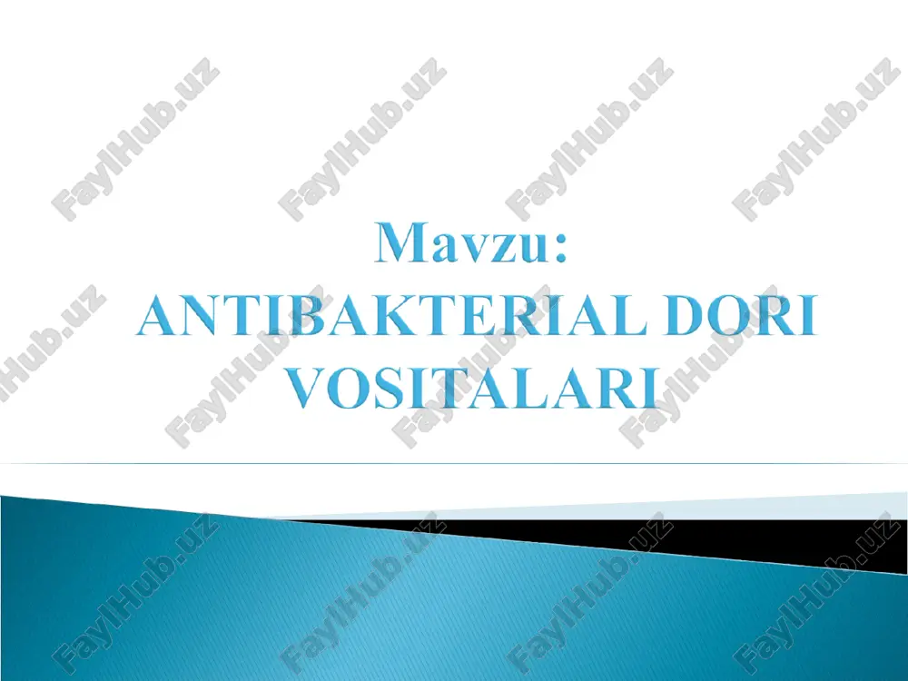 antibakterial dori vositalari — PPT