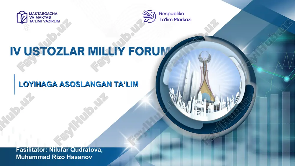 loyihaga asoslangan ta’lim iv ustozlar milliy forumi — PPT