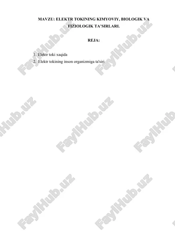 elektr toki xaqida — DOCX