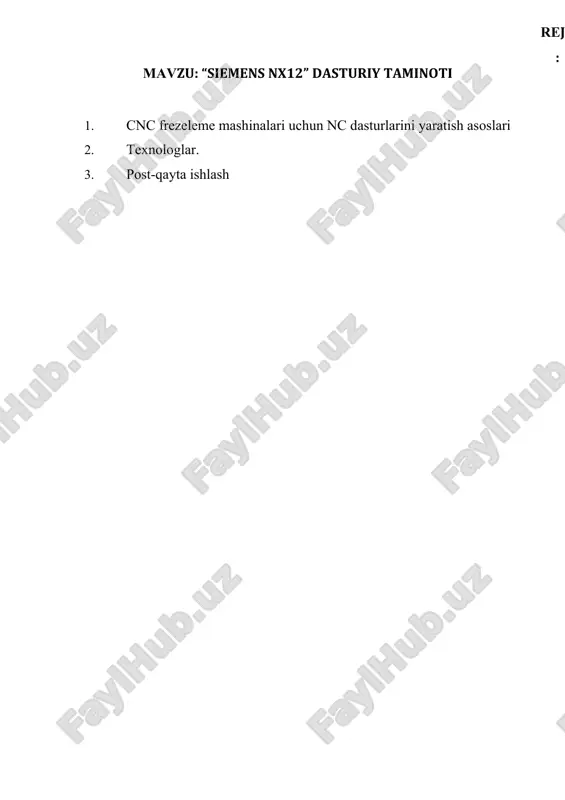 siemens nx12 dasturiy taminoti — DOCX
