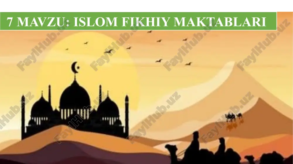 islom fiqhiy maktablari — PPTX