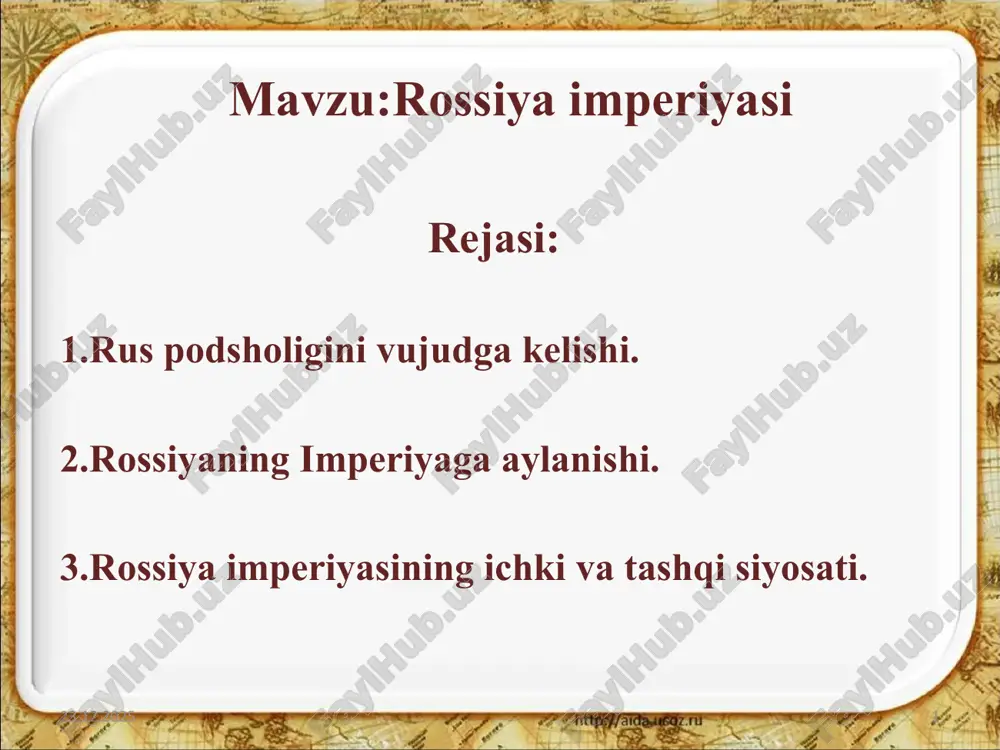 rossiya imperiyasi — PPTX