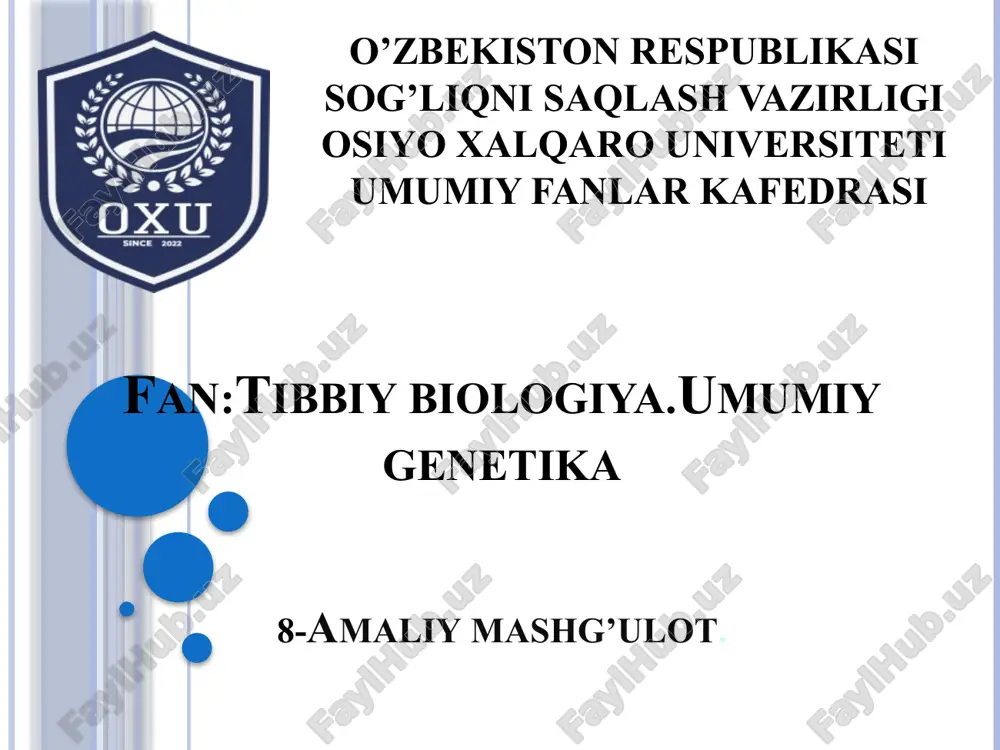 irsiyatning xromosoma nazariyasi — PPTX