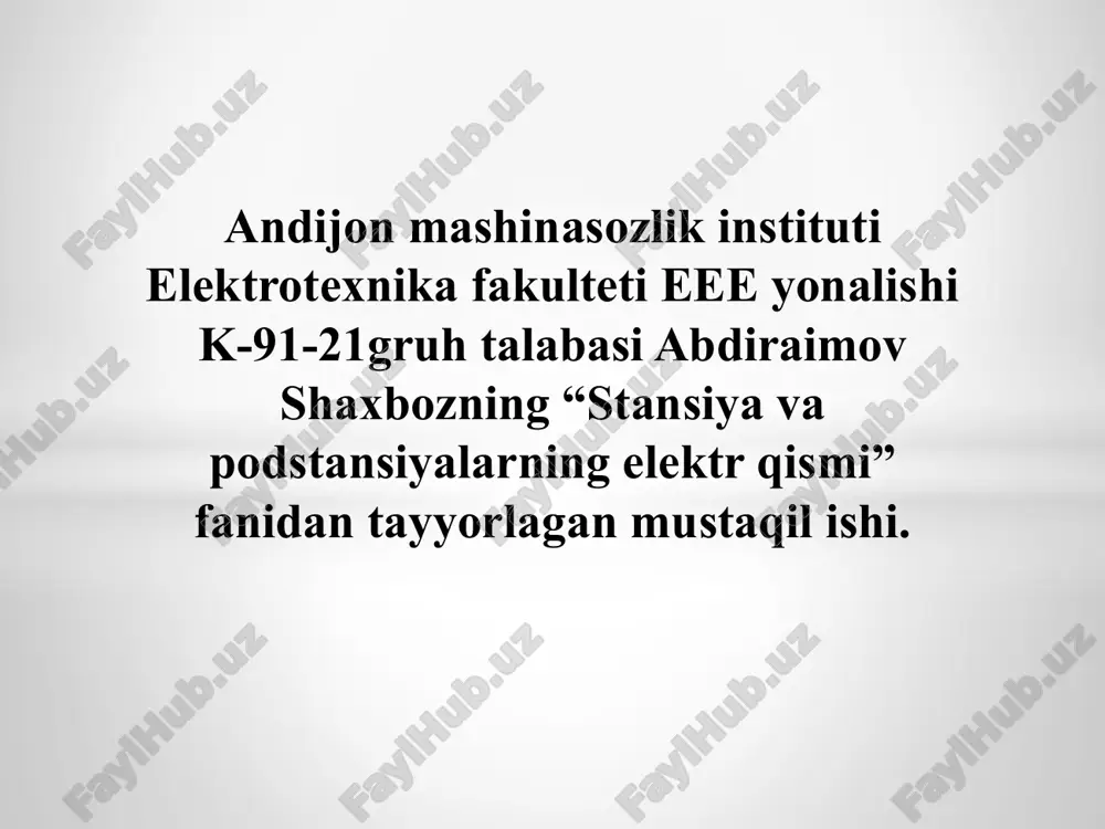 oʻzbekiston energetikasining rivojlanishi va kelajagi — PPTX