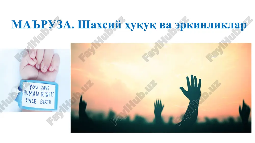 human rights / since birth — PPT