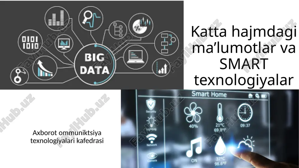 kattahajmdagi ma’lumotlar va smart texnologiyalari — PPTX