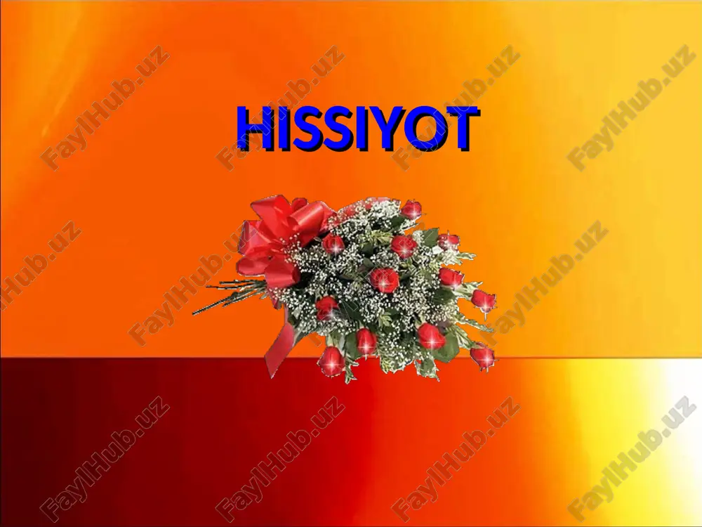 hissiyot — PPT
