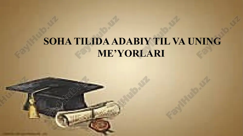 soha tilida adabiy til va uning me’yorlari — PPTX