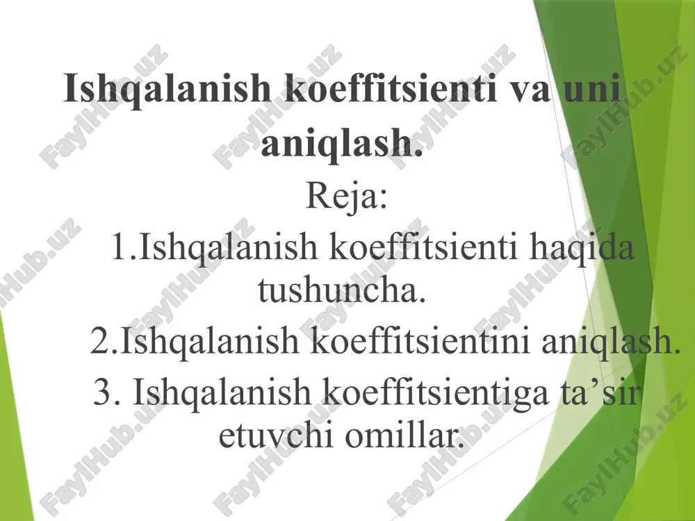 ishqalanish koeffitsienti — PPTX