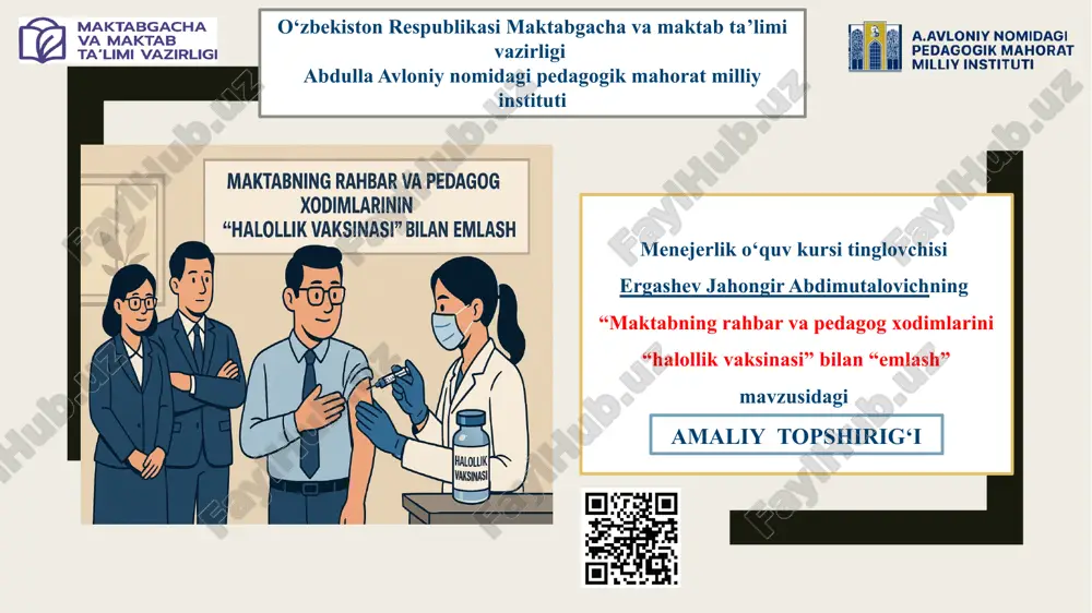 "halollik vaksinasi" — PPTX