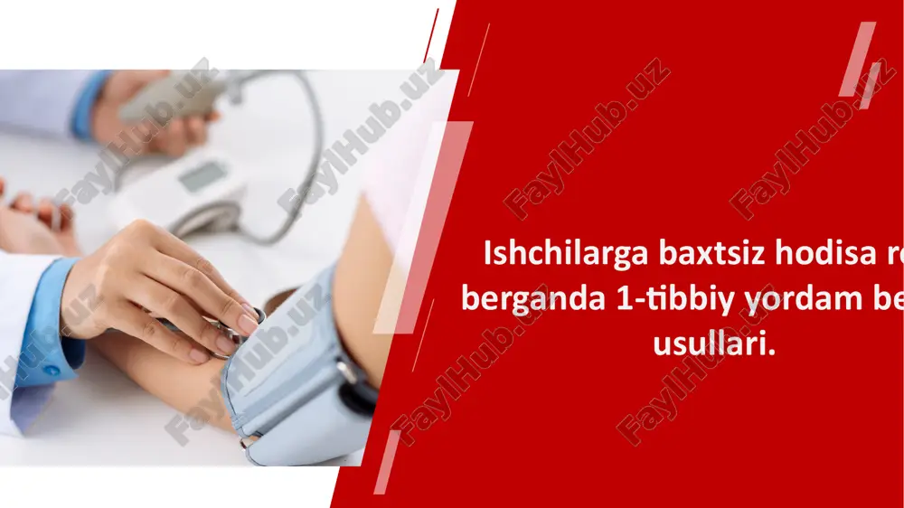 baxtsiz hodisaroʻyberganda - tibbiy yordamberish usullari — PPTX