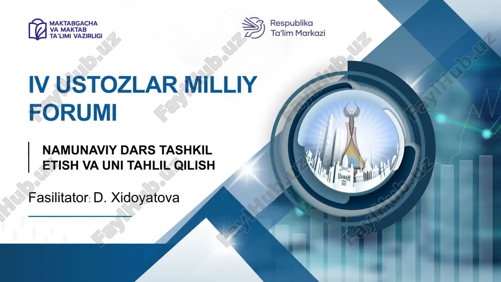namunaviy dars tashkil etish va uni tahlil qilish — PPTX