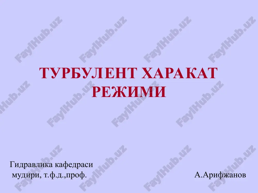 gidravlika — PPT
