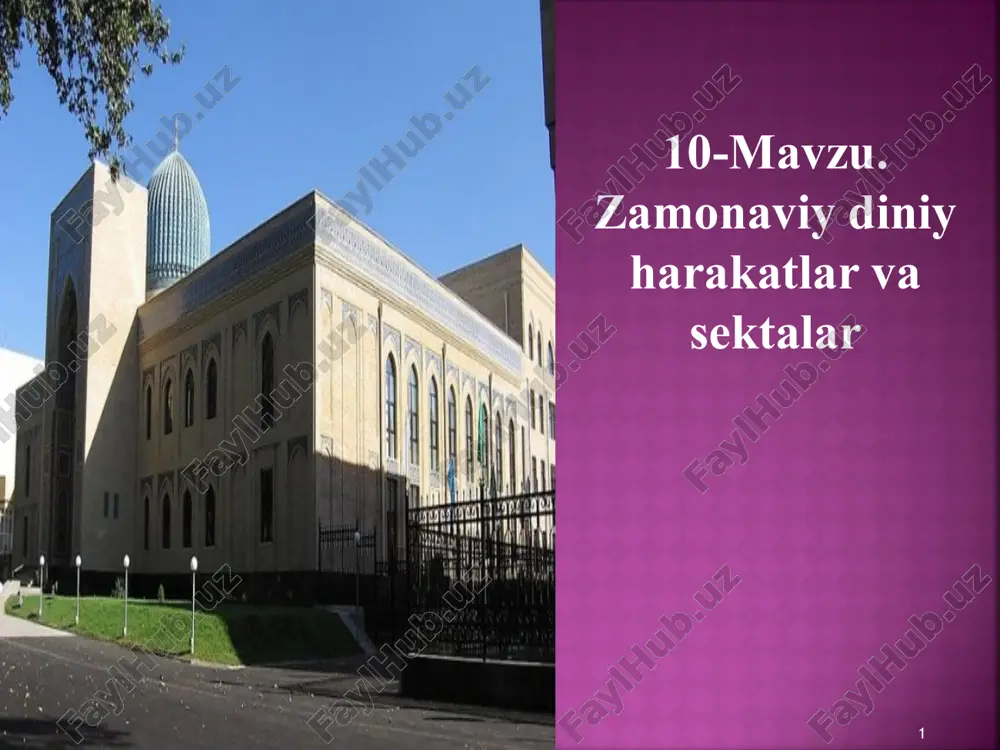 o‘zbekistondagi norasmiy diniy jamaatlar — PPT