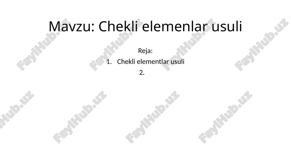 matritsa hisoblash texnikasi — PPTX