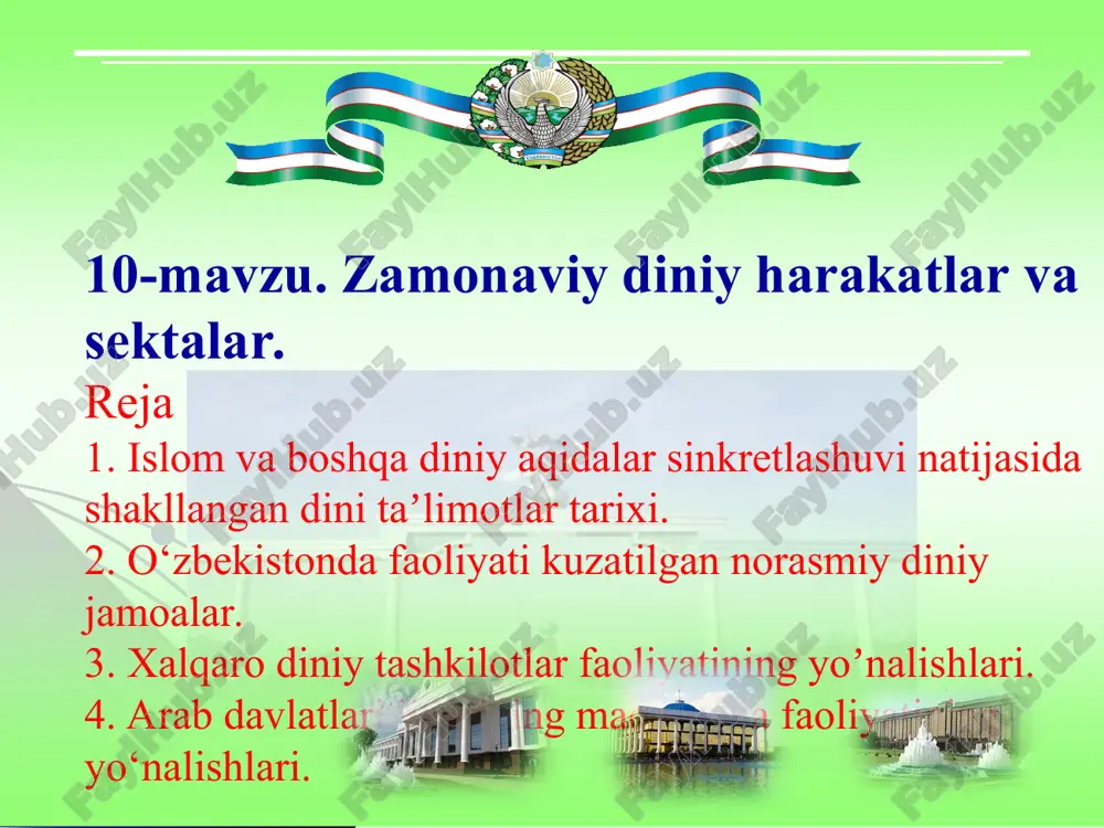 zamonaviy diniy harakatlar va sektalar — PPT