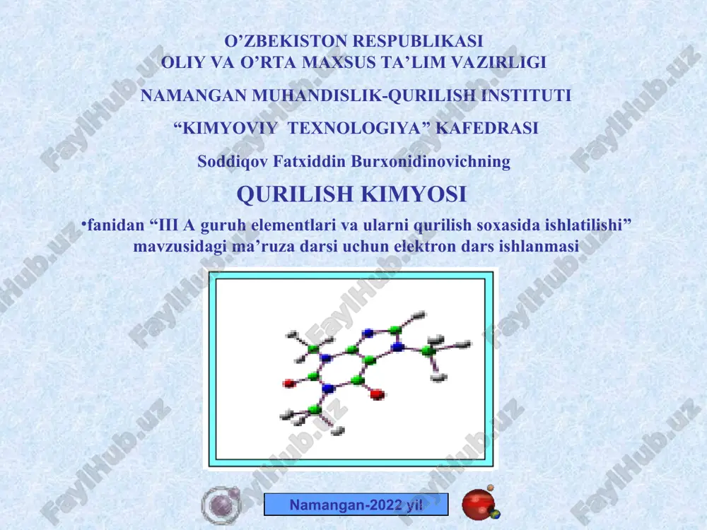 qurilishkimyosi — PPT
